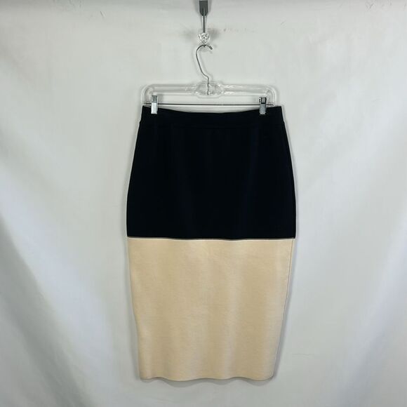 Rag and Bone Cream and Black pencil Color Block Skirt - Picture 4 of 6